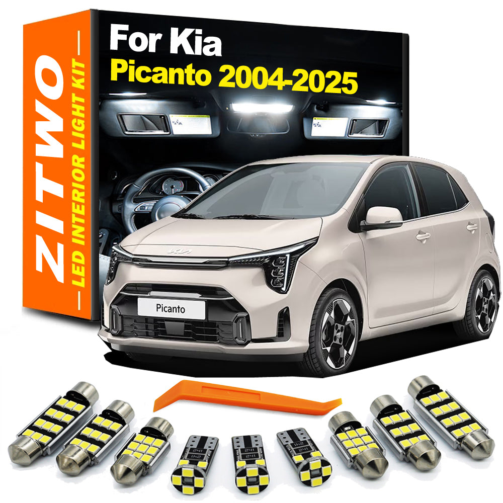AutoGlowLED LED Interior Light Kit for Kia Picanto Morning 2004-2025
