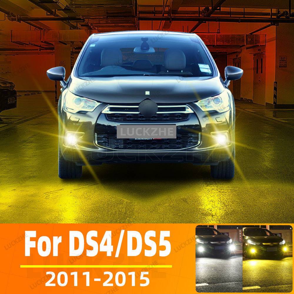 AutoGlowLED 2pcs Car LED Fog Light Bulbs Dual Colors Switchback for Citroen DS4 DS5 C8 Dispatch Xsara Picasso