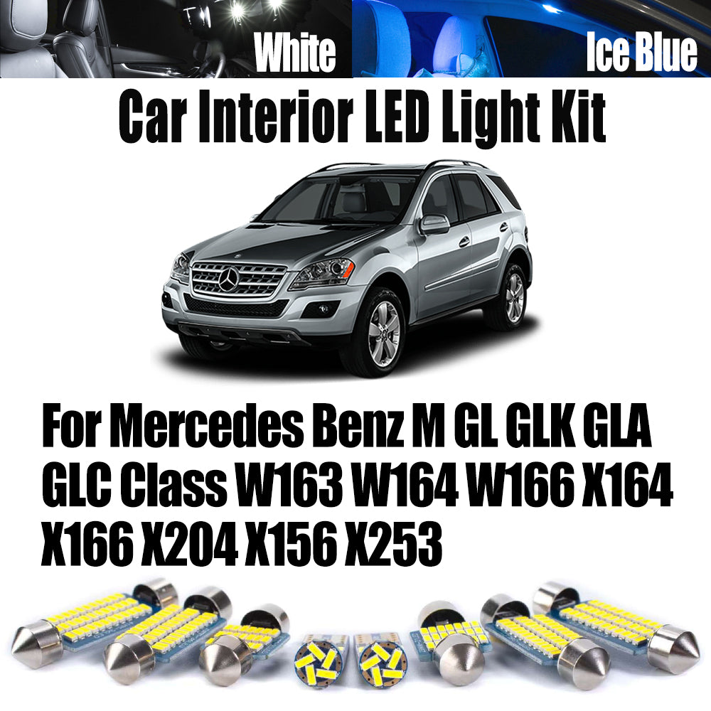 AutoGlowLED Canbus LED Interior Light Kit for Mercedes-Benz M GL GLK GLA GLC