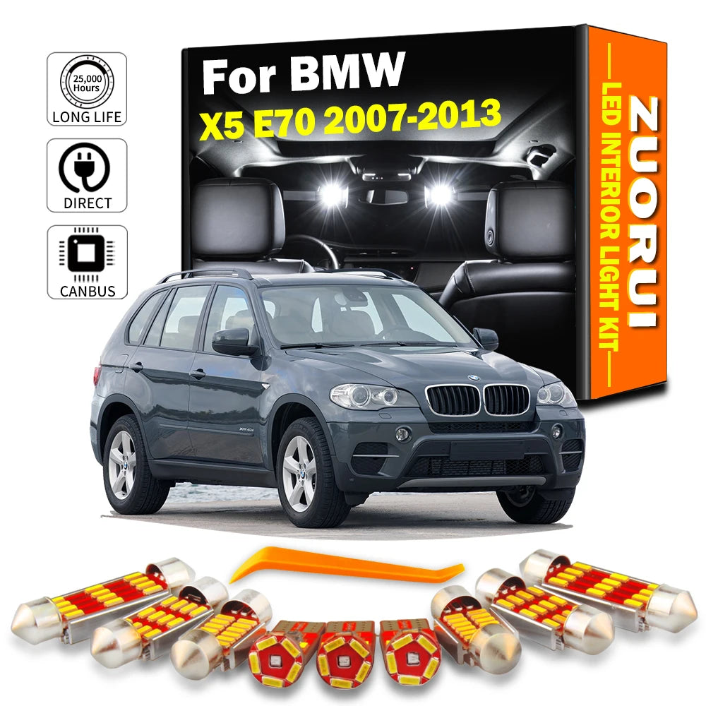 AutoGlowLED 23Pcs LED Interior Light Kit for BMW X5 E70 2007-2013