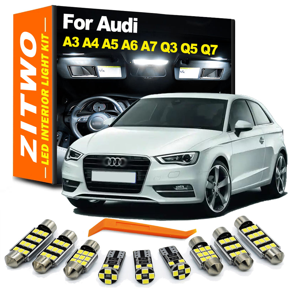 AutoGlowLED Canbus No Error LED Interior Light Kit for Audi A3 A4 A5 A6 A7 Q3 Q5 Q7
