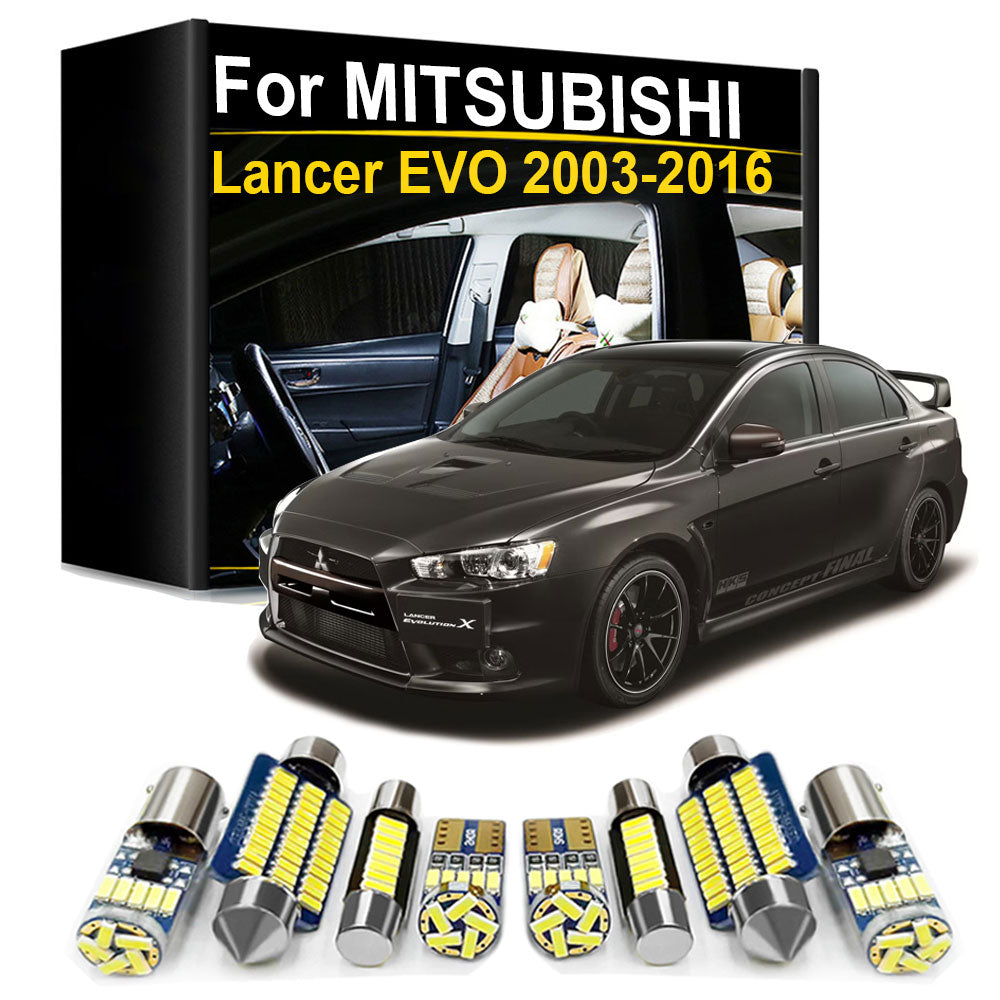 AutoGlowLED Interior LED Light Kit for Mitsubishi Lancer EVO 2003-2016, 6PCS