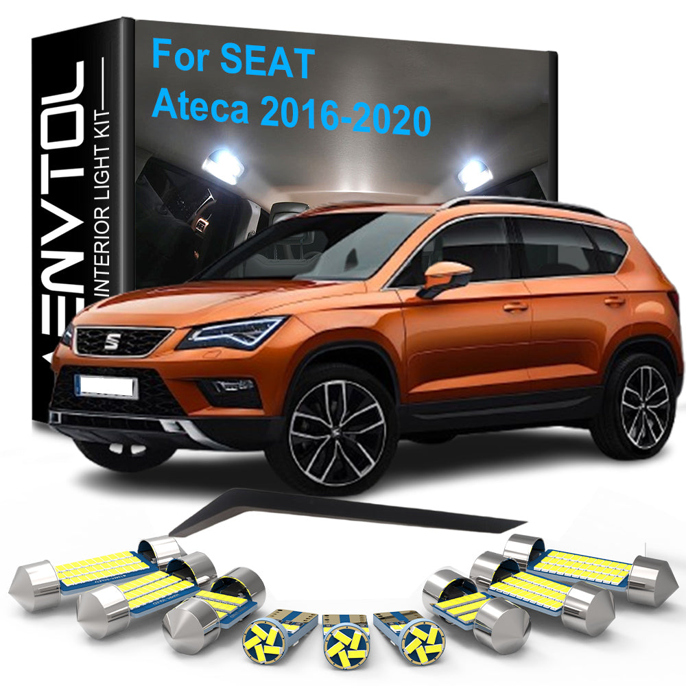 AutoGlowLED 14pc LED Interior Light Kit for Seat Ateca KH7 2016-2020 Canbus