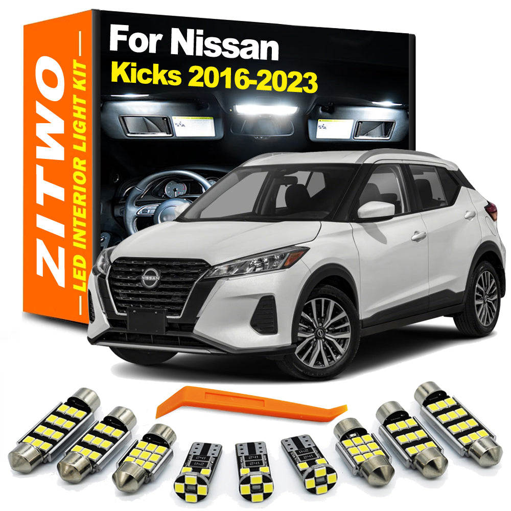 AutoGlowLED 11pc LED Interior Light Kit for Nissan Kicks 2016-2023