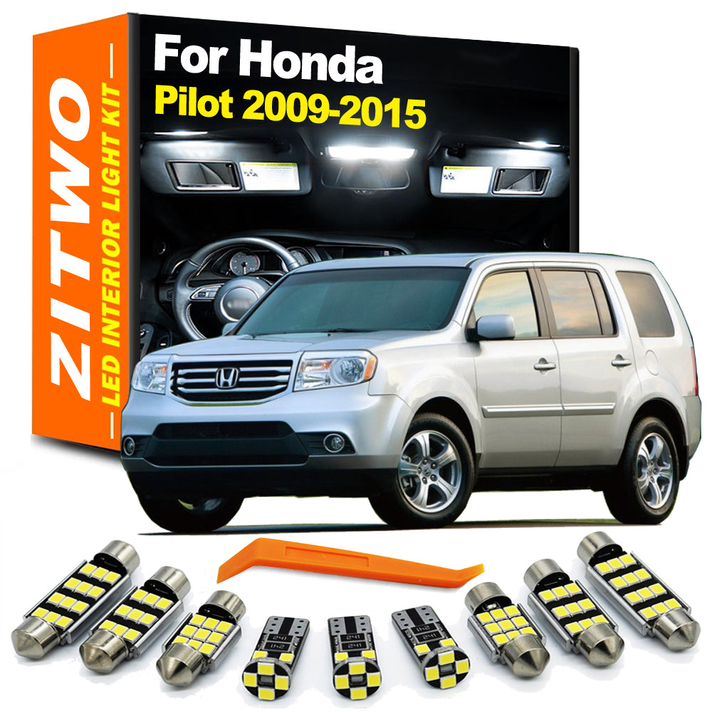 AutoGlowLED 19Pcs LED Interior Light Kit for Honda Pilot 2009-2015
