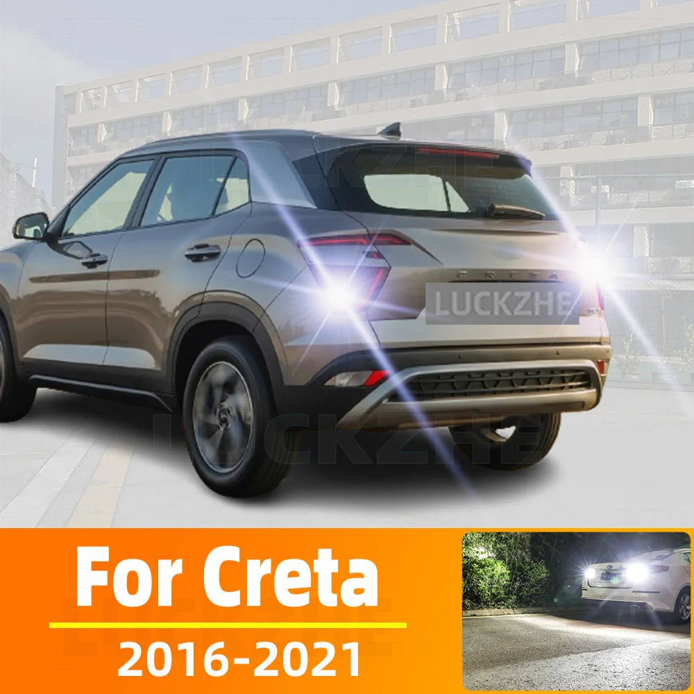 AutoGlowLED LED Reverse Light for Hyundai Creta 2016-2021, 2pcs Canbus Error Free Back-Up Lamp Bulbs