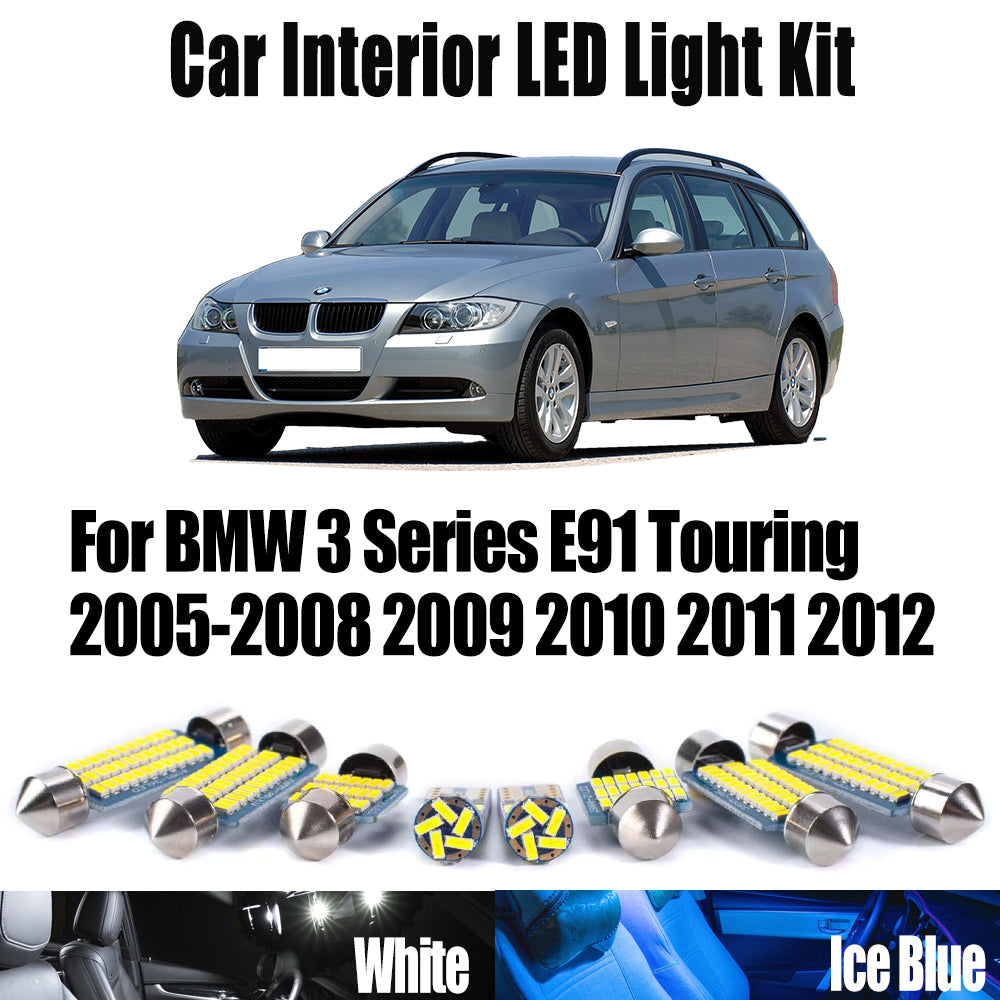 AutoGlowLED 19Pcs Canbus LED Interior Light Kit for BMW 3 Series E91 Touring 2005-2012