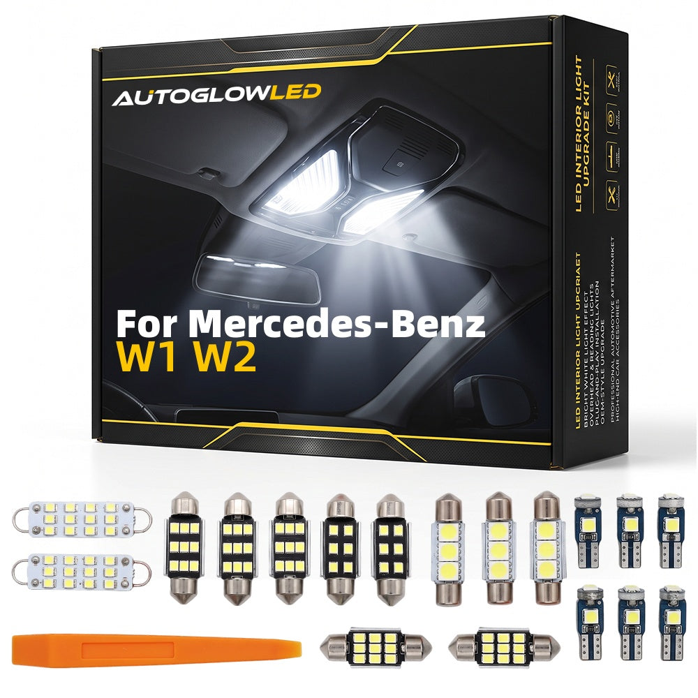 Mercedes-Benz LED Interior Light Kit Canbus Error Free Plug and Play for C E S M CLK W202 W203 W204 W210 W211 W212 W220 W221 W163 W164 W208 W209 | Aut