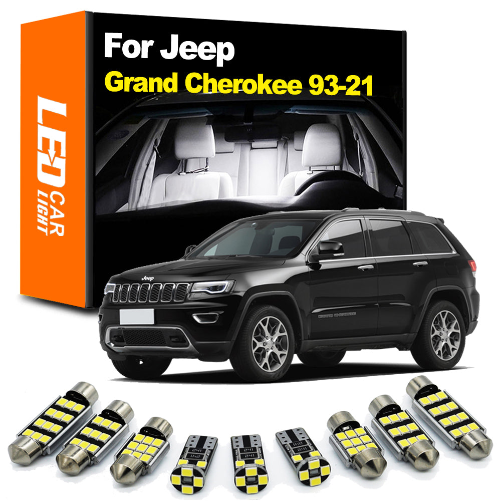 AutoGlowLED Interior LED Light Kit for Jeep Grand Cherokee ZJ WJ WK WK2 1993-2020 Canbus