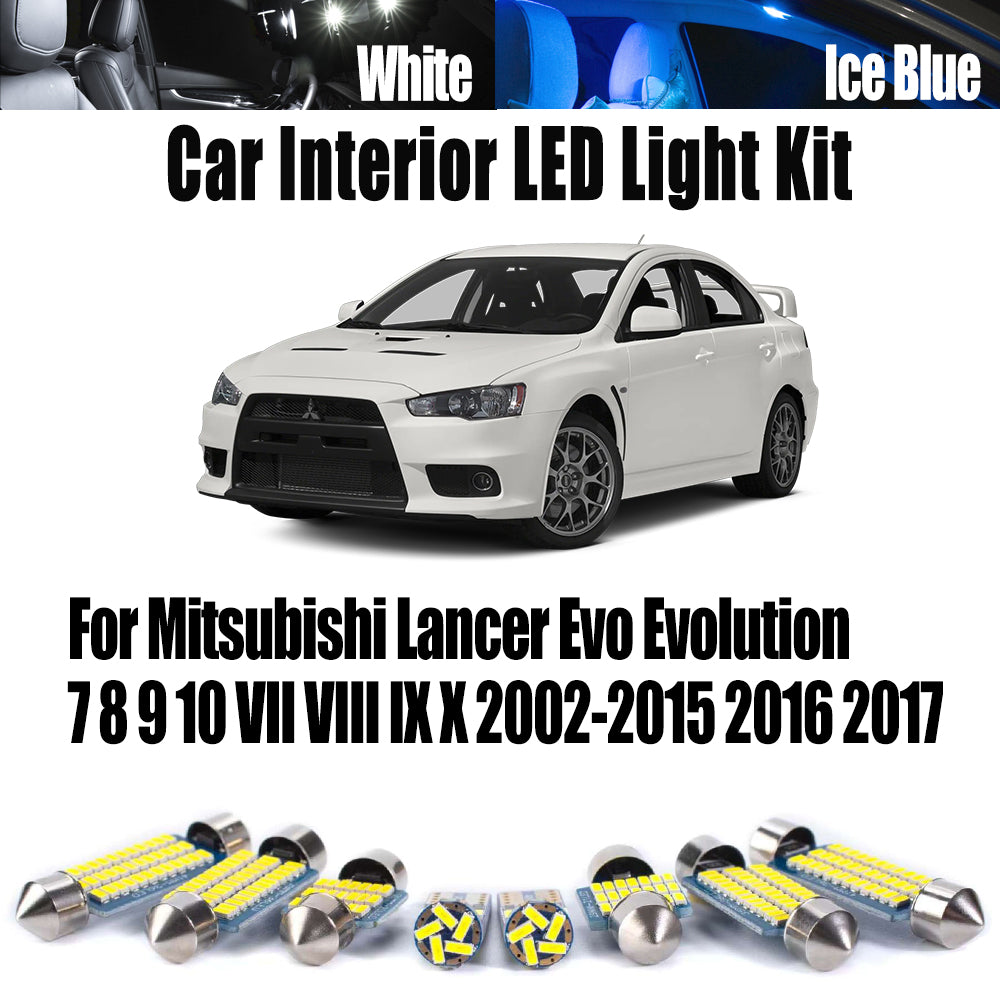 AutoGlowLED Interior LED Light Kit for Mitsubishi Lancer Evo 7-10 (2002-2017)