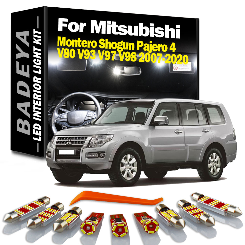 AutoGlowLED Canbus LED Interior Light Kit for Mitsubishi Pajero Montero Shogun 2007-2020, 15Pcs No Error