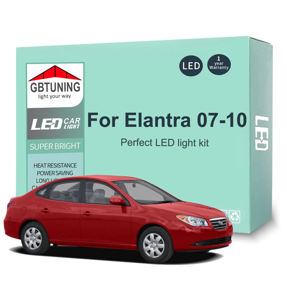 AutoGlowLED 11Pc Canbus LED Interior Light Kit for Hyundai Elantra HD 2007-2010