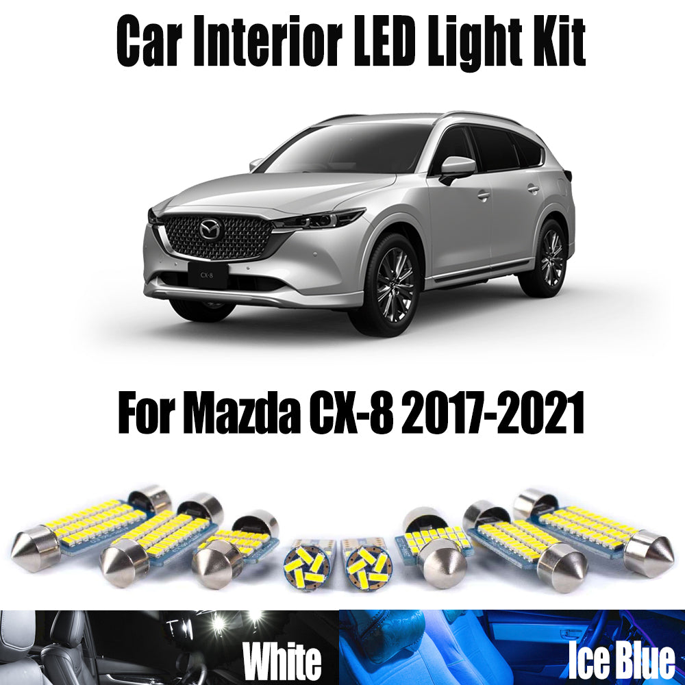 AutoGlowLED 11Pcs Canbus LED Interior Light Kit for Mazda CX-8 2017-2021