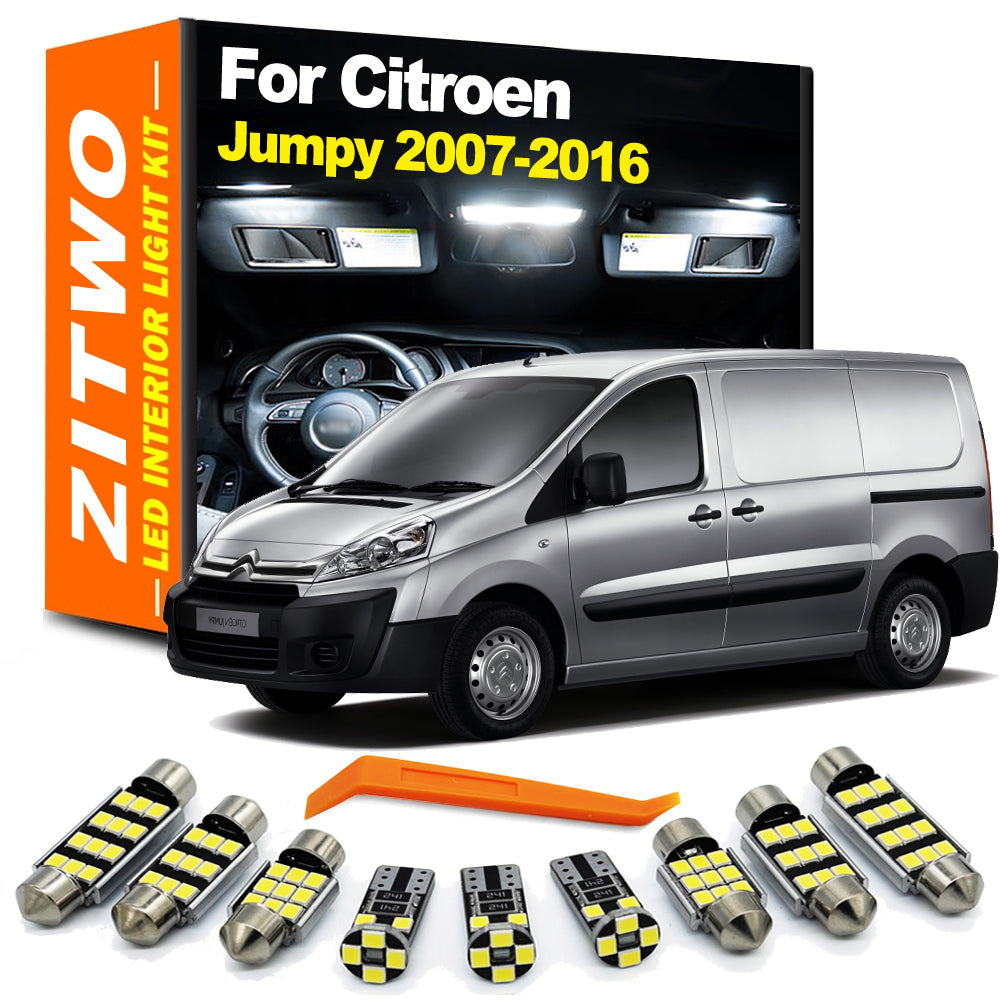 AutoGlowLED 11pc LED Interior Light Kit for Citroen Jumpy 2007-2016 Canbus