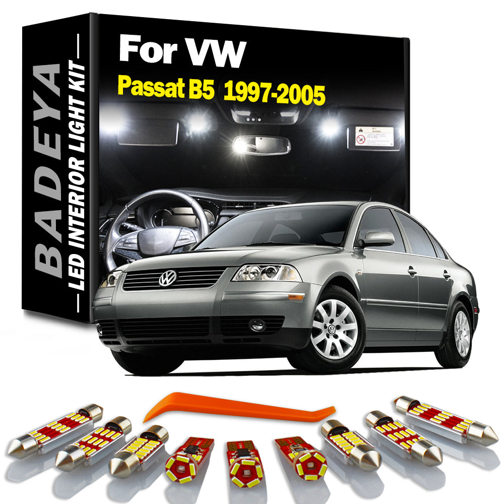 AutoGlowLED 11Pc LED Interior Light Kit for VW Passat B5 1997-2005