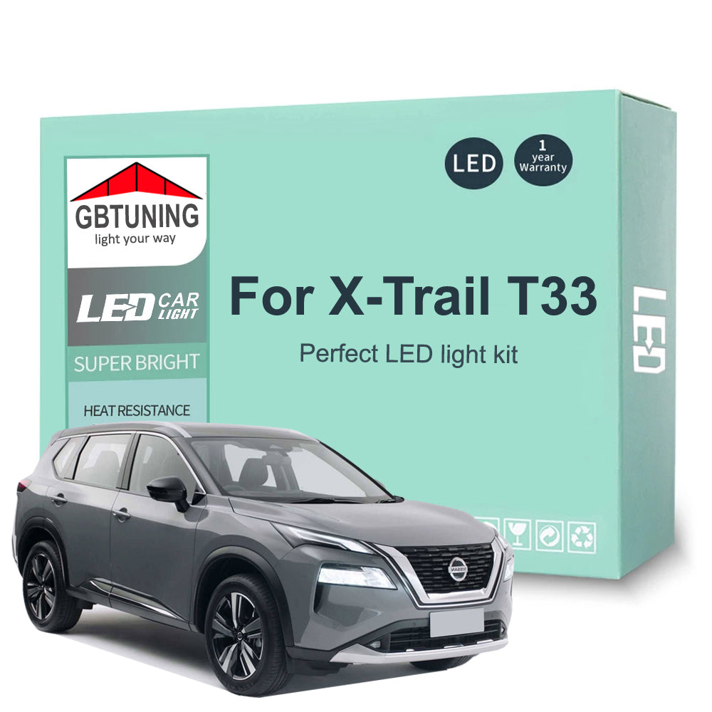 AutoGlowLED Canbus LED Interior Light Kit for Nissan X-Trail T33 2022-2024, 12Pcs