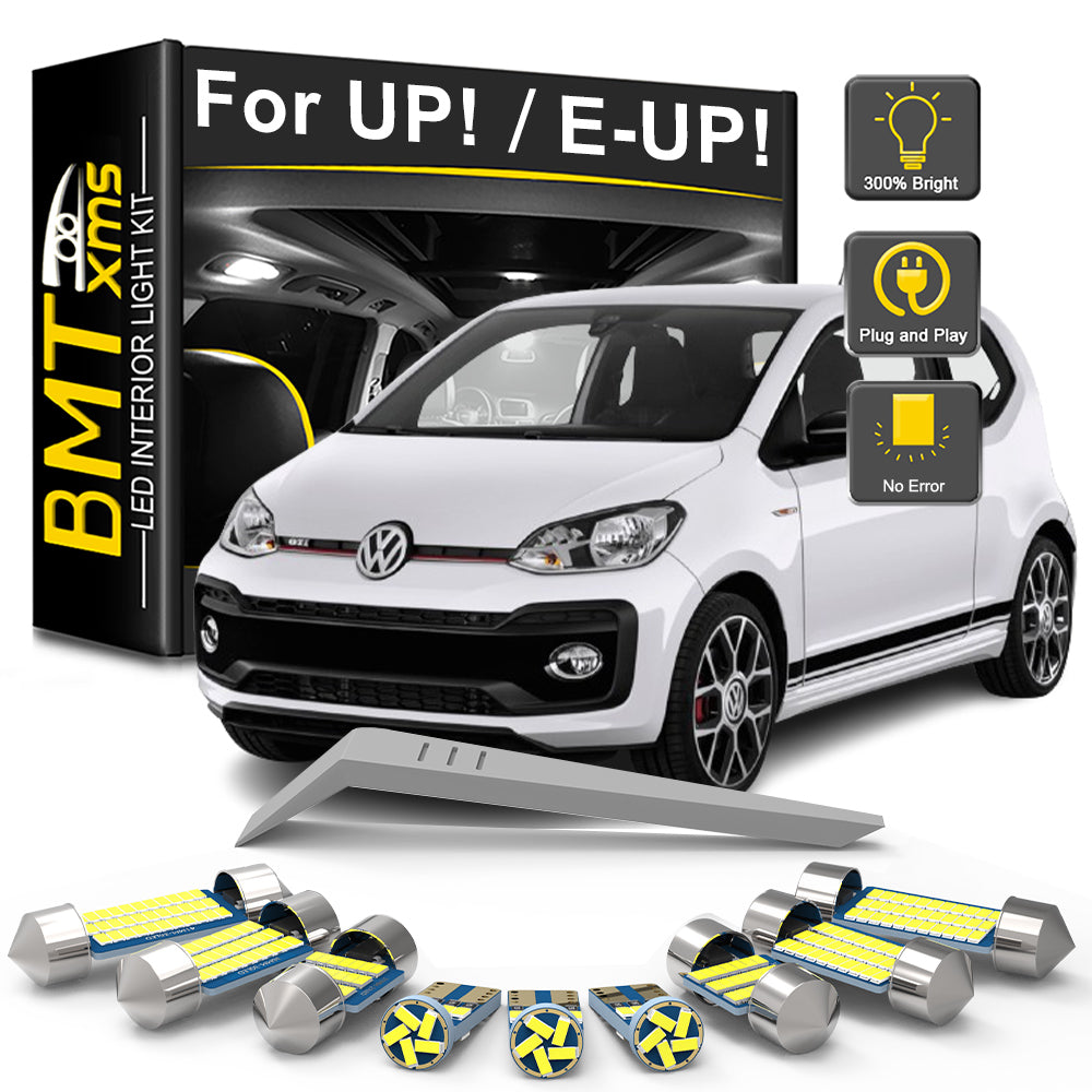 AutoGlowLED 7Pc LED Interior Light Kit for VW UP e-UP 2012-2022