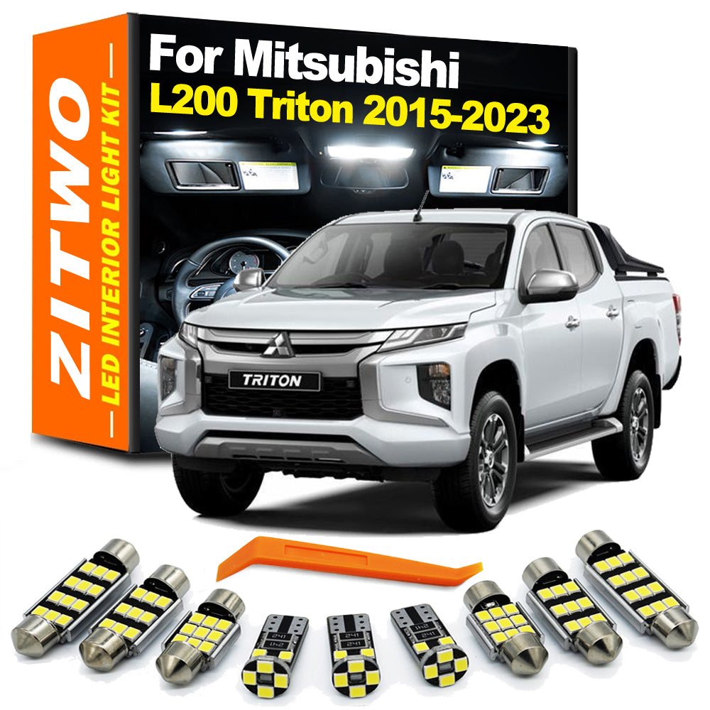 AutoGlowLED 11Pcs LED Interior Light Kit for Mitsubishi L200 Triton Strada 2015-2023