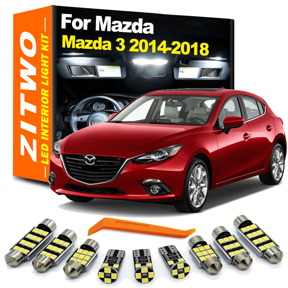 AutoGlowLED 11Pcs LED Interior Light Kit for Mazda 3 BM BN 2014-2018