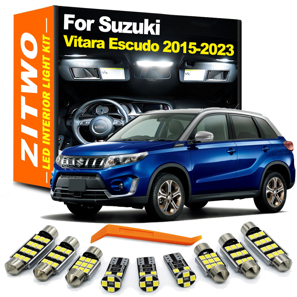 AutoGlowLED 11pc LED Interior Light Kit for Suzuki Grand Vitara 2015-2023