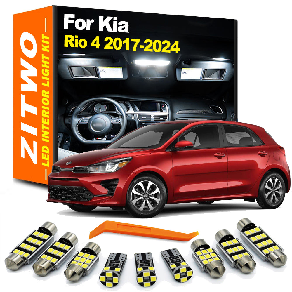 AutoGlowLED 12Pcs LED Interior Light Kit for Kia Rio 4 2017-2024