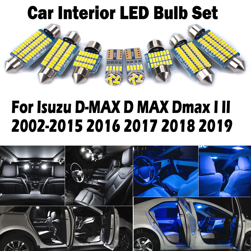 AutoGlowLED 7Pcs Canbus LED Interior Light Kit for Isuzu D-MAX 2002-2019