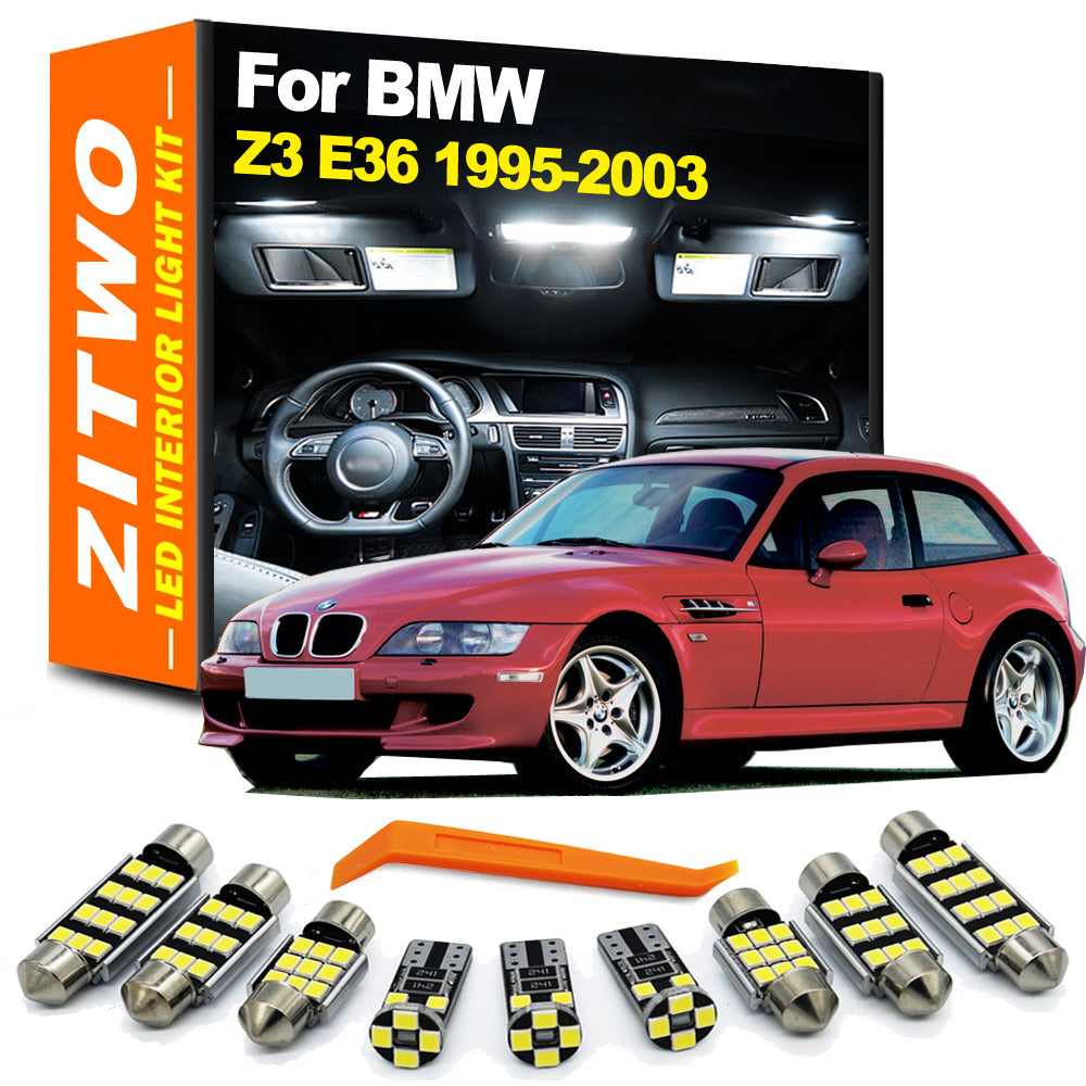 AutoGlowLED 10Pcs Canbus LED Interior Light Kit for BMW Z3 E36 1995-2003