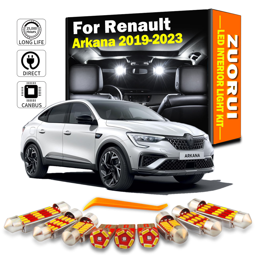 AutoGlowLED Interior LED Light Kit for Renault Arkana 2019-2023 Canbus 8Pcs