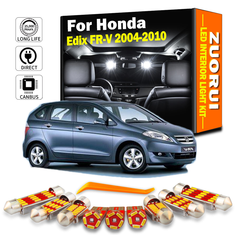 AutoGlowLED 10Pc LED Interior Light Kit for Honda Edix FR-V 2004-2010 Canbus