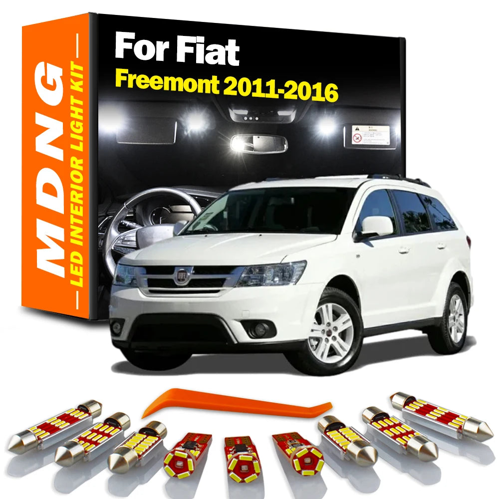 AutoGlowLED LED Interior Light Kit for Fiat Freemont 2011-2016 12Pcs