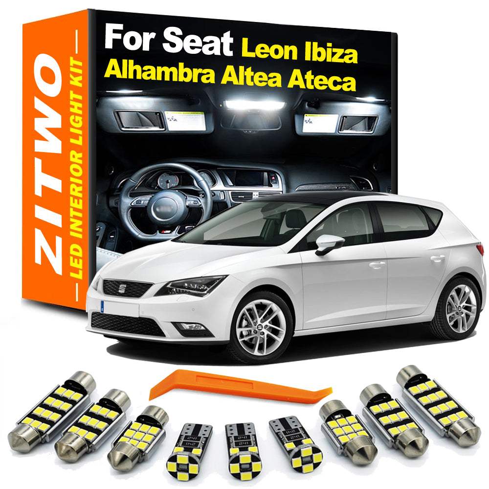 AutoGlowLED Complete LED Interior Light Kit for Seat Leon, Ibiza, Alhambra, Ateca & More