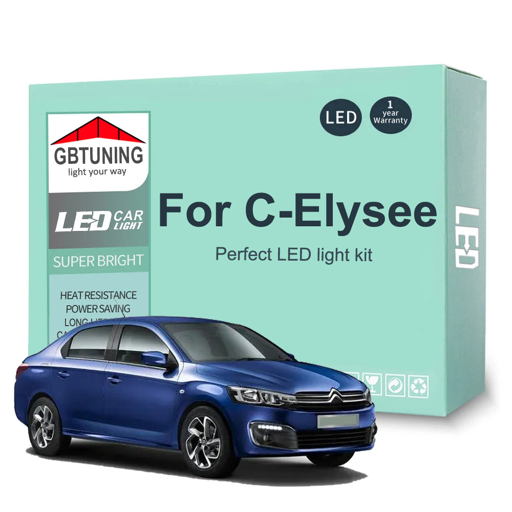 AutoGlowLED LED Interior Light Kit for Citroen C-Elysee 2013-2018 Canbus