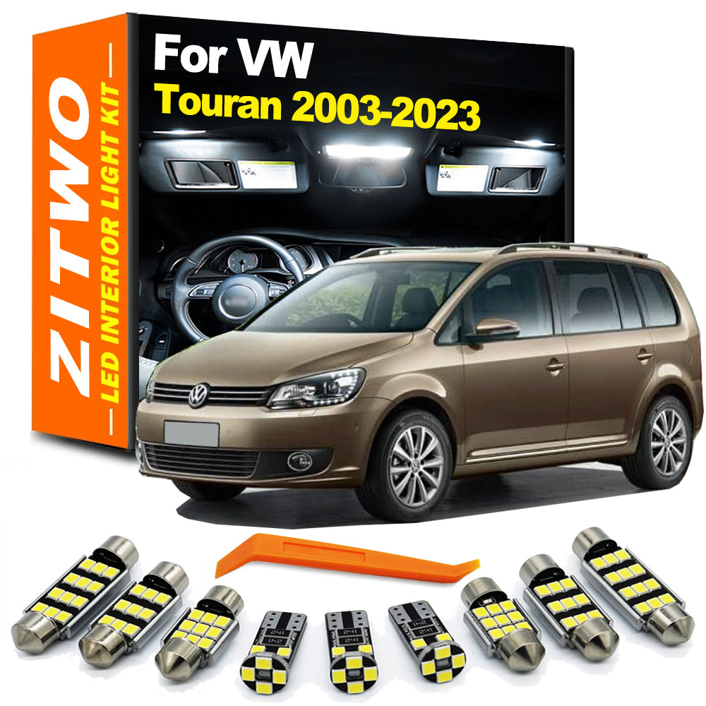 AutoGlowLED 13-Piece LED Interior Light Kit for VW Touran 2003-2023