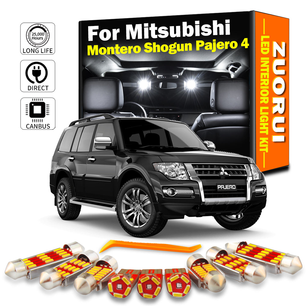 AutoGlowLED 7Pcs Canbus LED Interior Light Kit for Mitsubishi Pajero Montero Shogun V80 V93 V97 V98 2007-2020