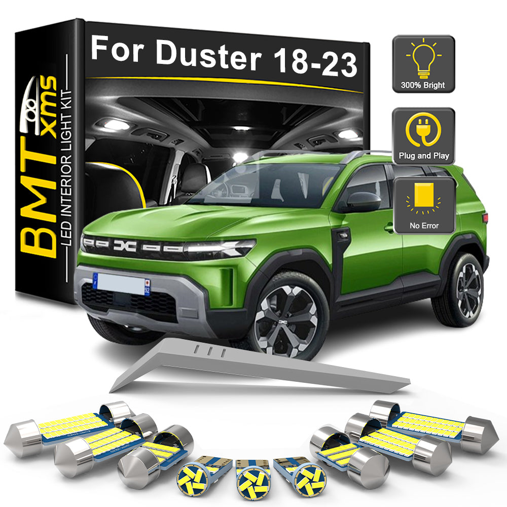 AutoGlowLED LED Interior Light Kit for Dacia Duster 2 II MK2 2018-2023 Canbus 10Pcs