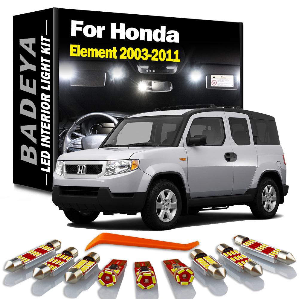 AutoGlowLED 8Pc Canbus LED Interior Map Light Kit for Honda Element 2003-2011
