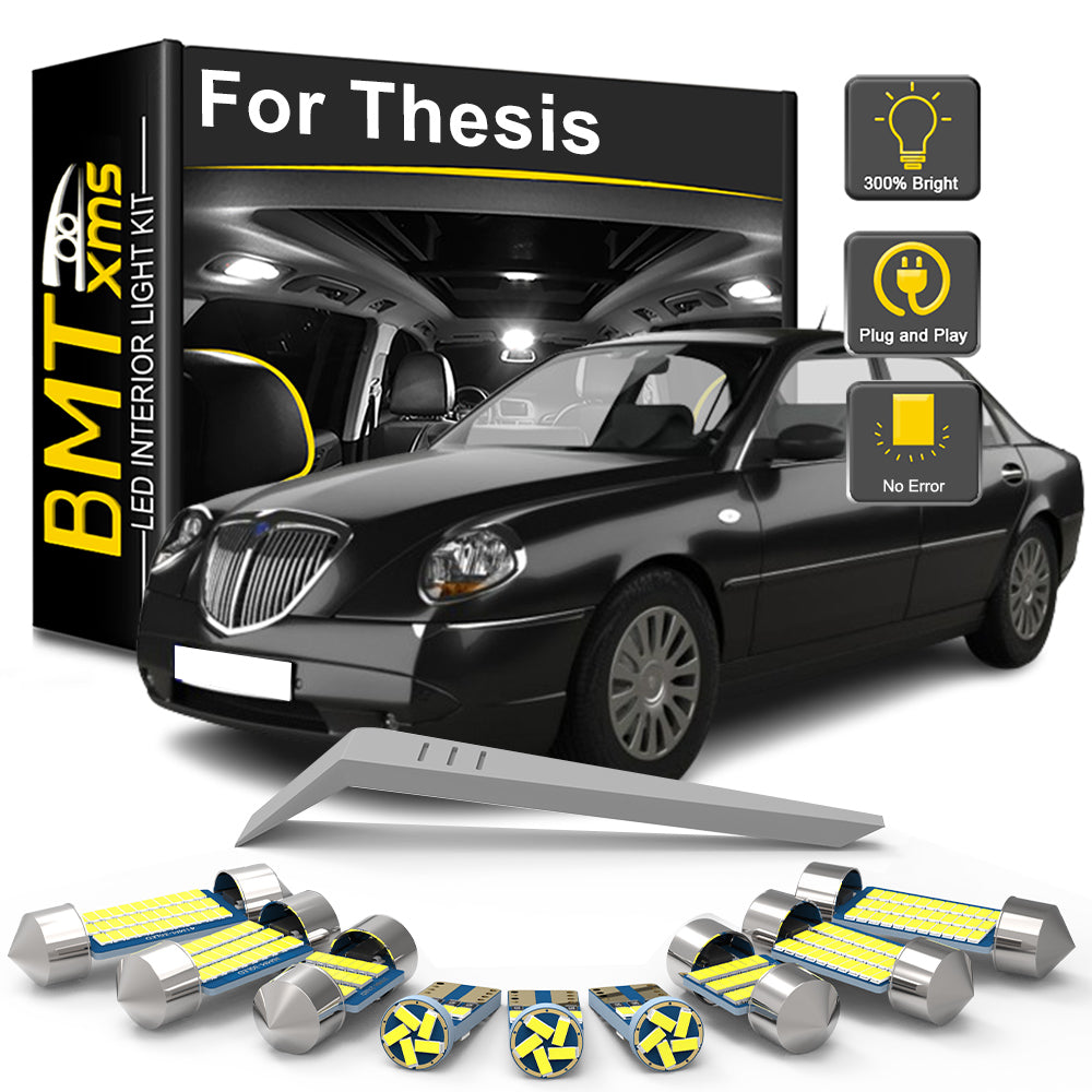 AutoGlowLED 10Pc Canbus LED Interior Light Kit for Lancia Thesis 2002-2009