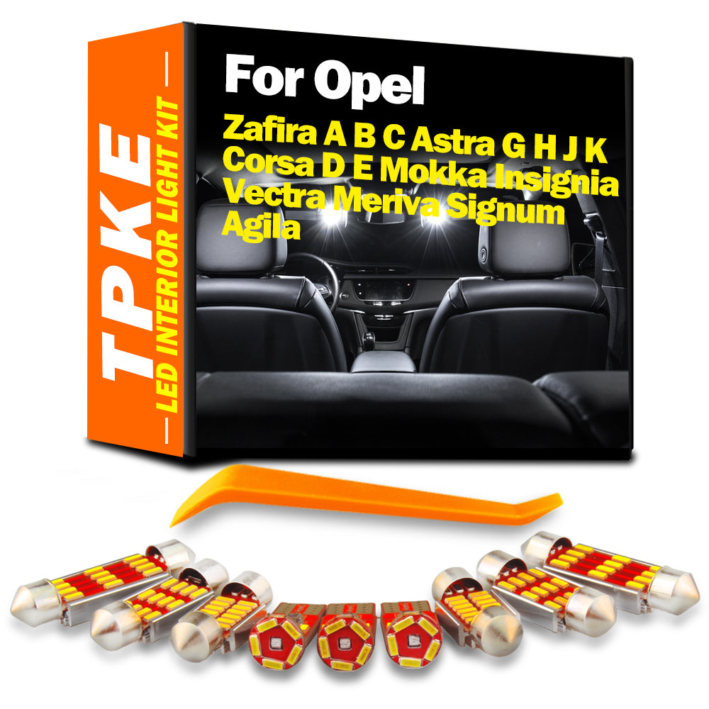 AutoGlowLED LED Interior Light Kit for Opel Vauxhall Zafira Astra Corsa