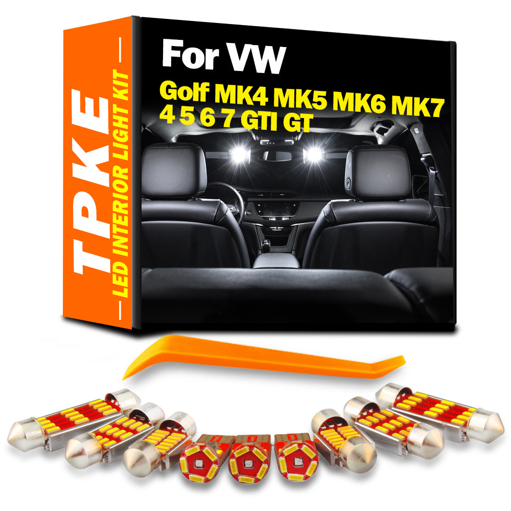 AutoGlowLED Canbus LED Interior Light Kit for VW Golf MK4 MK5 MK6 MK7 GTI GT
