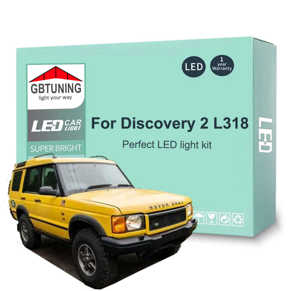 AutoGlowLED Canbus Interior LED Light Kit for Land Rover Discovery II L318 1999-2004 7Pcs