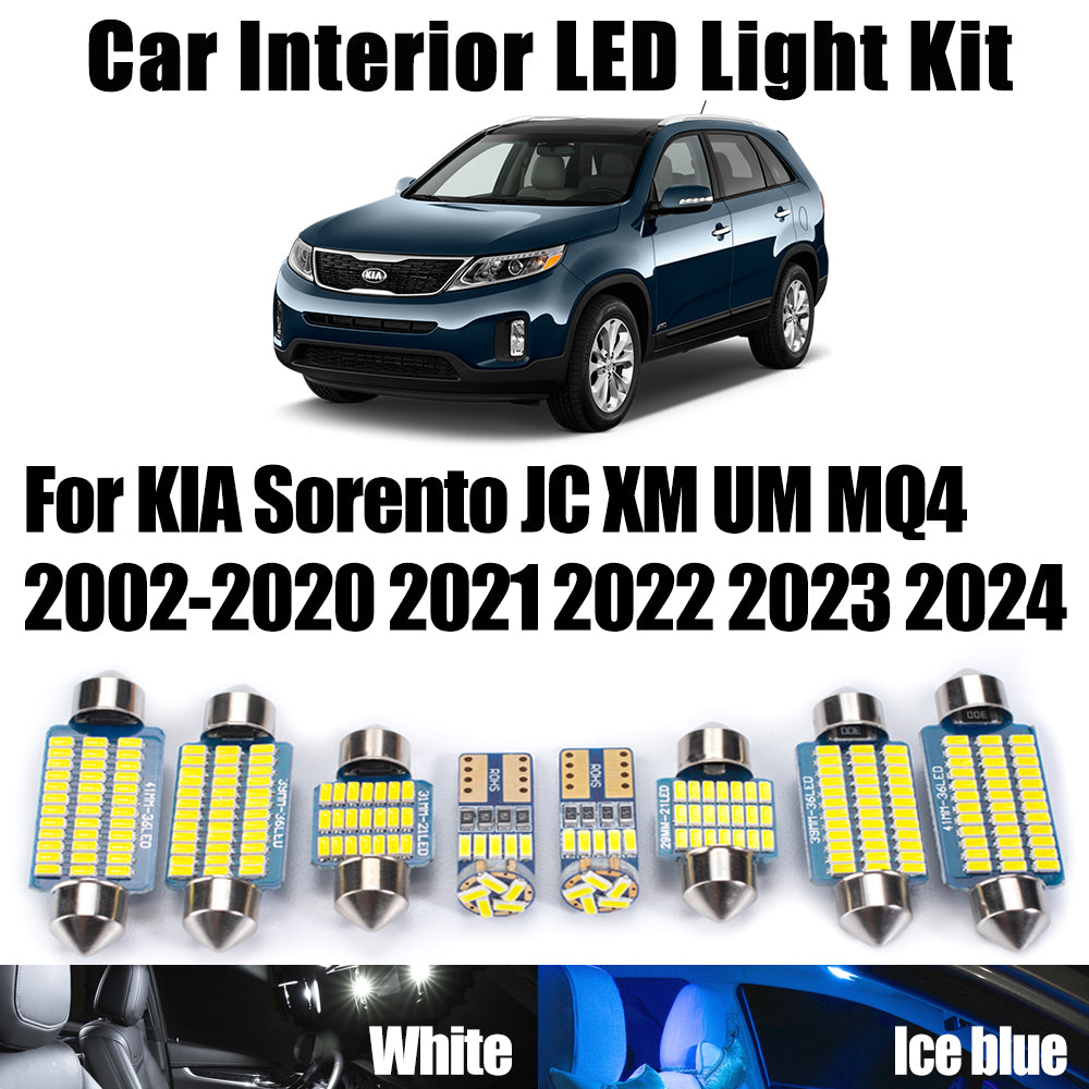 AutoGlowLED LED Interior Map Dome Light Kit for KIA Sorento 2002-2024 Canbus