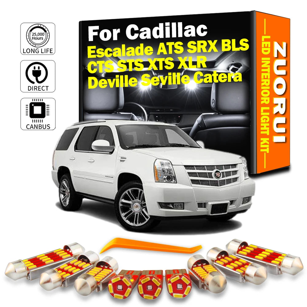 AutoGlowLED LED Interior Kit for Cadillac ATS SRX CTS STS XTS