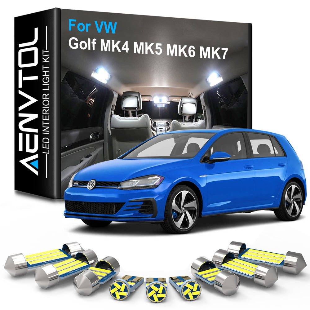 AutoGlowLED Canbus LED Interior Light Kit for VW Golf MK2-MK7