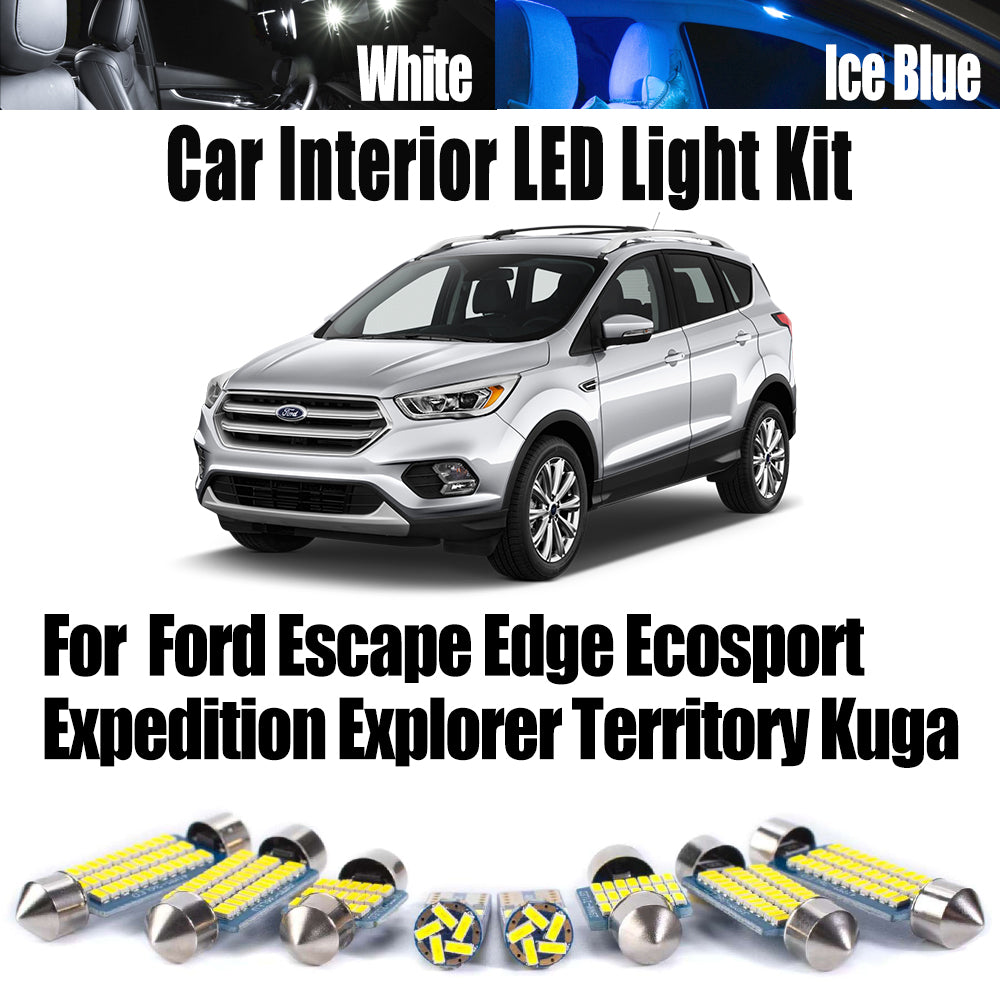 AutoGlowLED LED Interior Light Kit for Ford Escape Kuga Edge Explorer Expedition