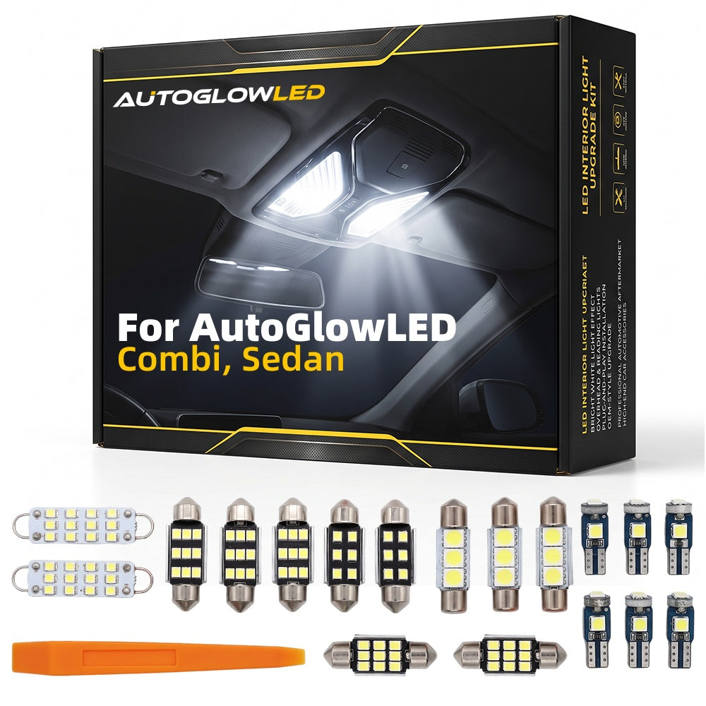 AutoGlowLED LED Interior Light Kit for Skoda Octavia 2 MK2 A5 Sedan Combi 2005-2012 Canbus Error Free Plug and Play | AutoGlowLED
