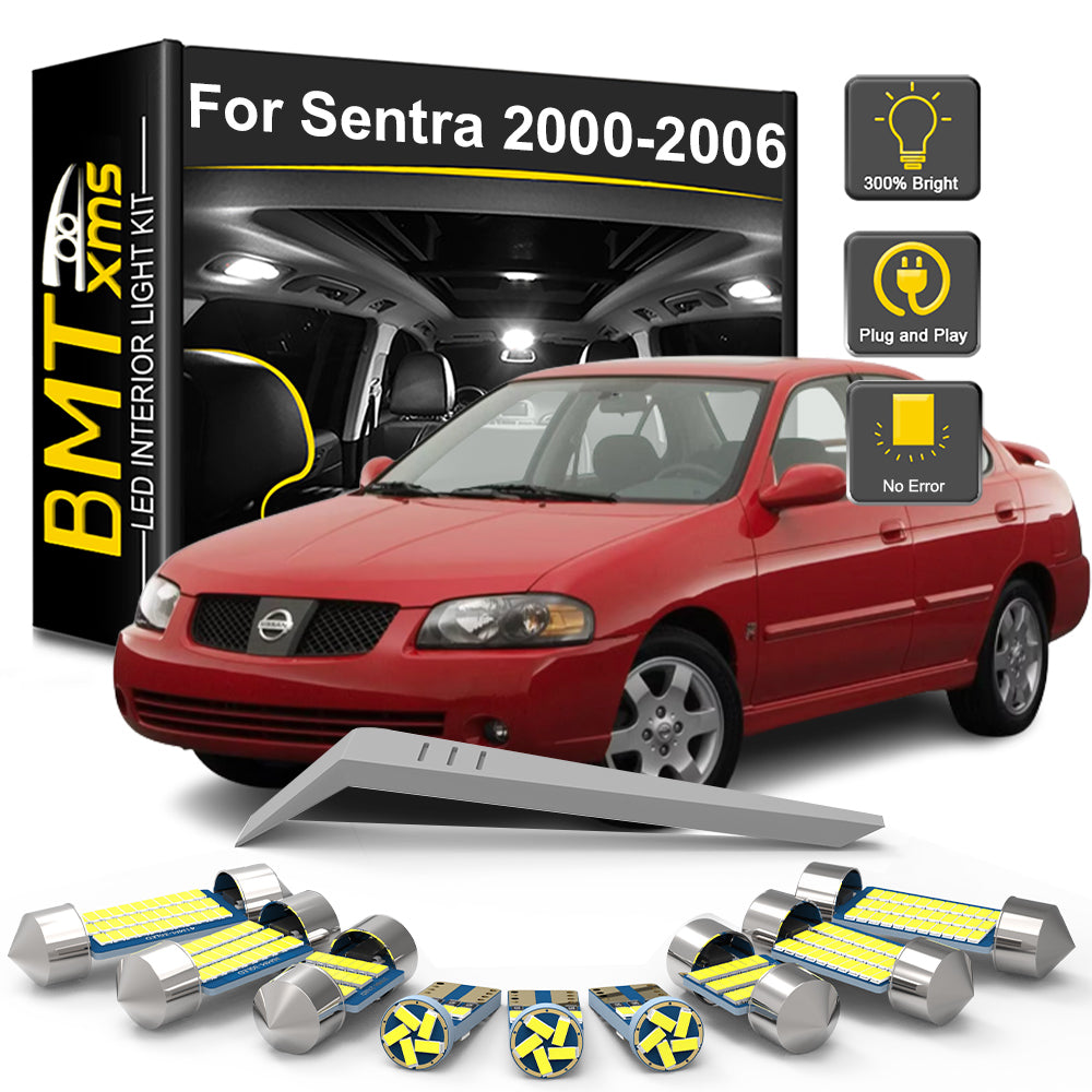 AutoGlowLED 8Pc Canbus LED Interior Light Kit for Nissan Sentra B15 2000-2006