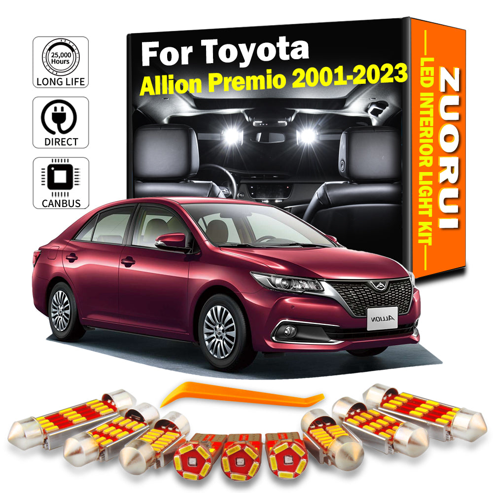 AutoGlowLED LED Interior Light Kit for Toyota Allion Premio 2001-2023