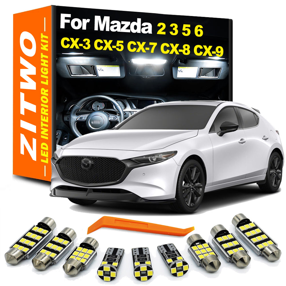 AutoGlowLED LED Interior Light Bulb Kit for Mazda 2 3 5 6 CX-3 CX-5 CX-7 CX-8 CX-9 1996-2021