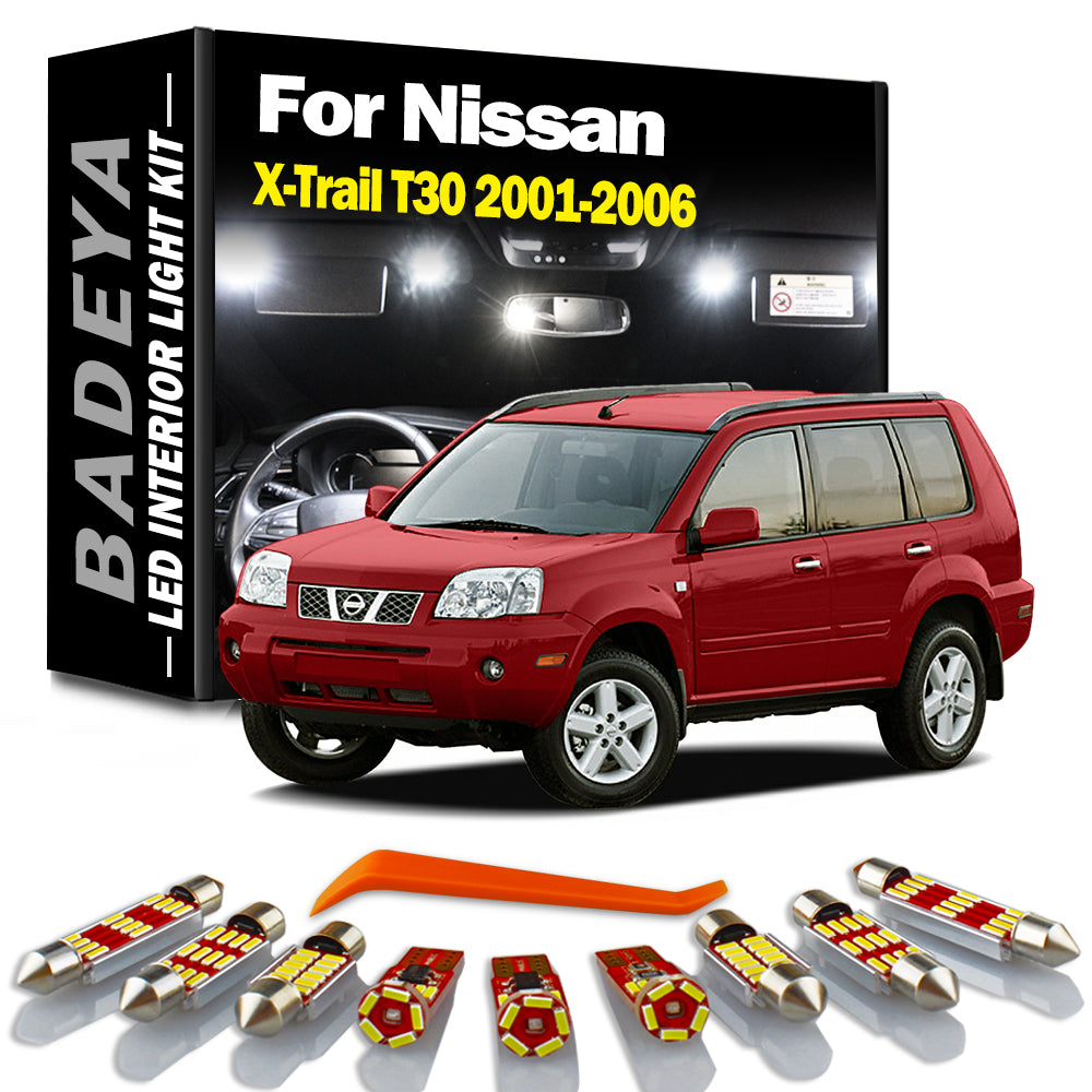 AutoGlowLED Canbus LED Interior Light Kit for Nissan X-Trail T30 2001-2006 10Pcs