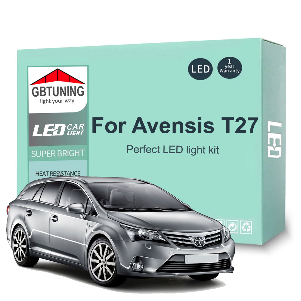 AutoGlowLED 14Pcs Canbus LED Interior Light Kit for Toyota Avensis T27 2009-2018